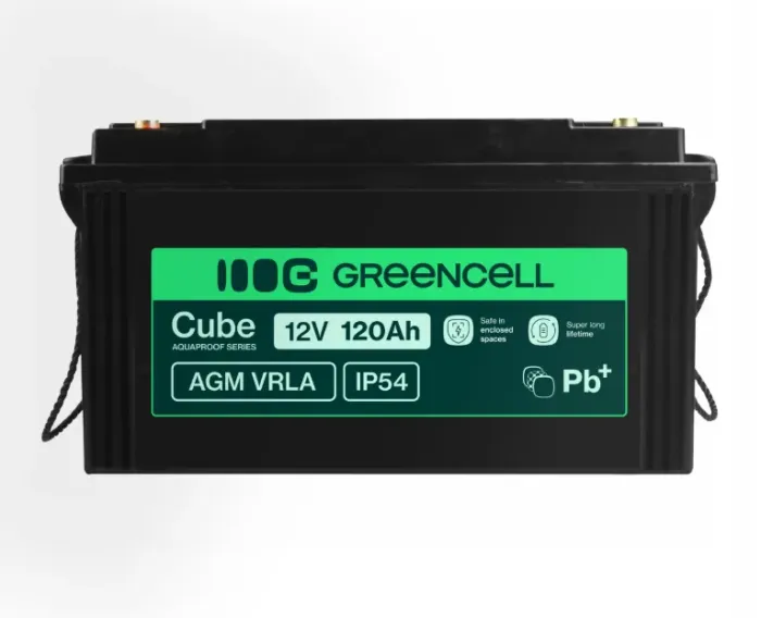 Акумулятор Green Cell AGM VRLA 12 V 120 Ah IP54 для фотоелектричних систем, яхт, човнів, сонячних панелей (AGM12V120AH-J) - изображение 2