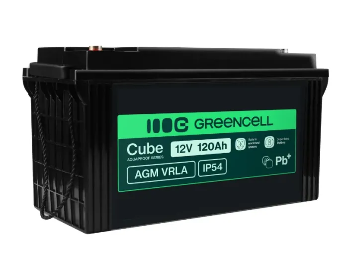 Акумулятор Green Cell AGM VRLA 12 V 120 Ah IP54 для фотоелектричних систем, яхт, човнів, сонячних панелей (AGM12V120AH-J) - изображение 1