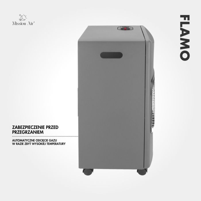 Портативний газовий обігрівач FLAMO 3 режими потужності (1400 Вт, 2750 Вт, 4100 Вт) + шланг + редуктор, Польща (G1013) - зображення 4