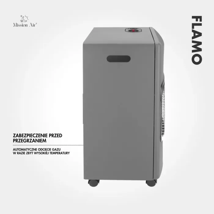 Портативний газовий обігрівач FLAMO 3 режими потужності (1400 Вт, 2750 Вт, 4100 Вт) + шланг + редуктор, Польща (G1013) - зображення 4
