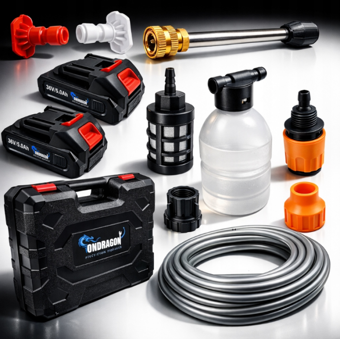 Акумуляторна мийка високого тиску Ondragon 36V + 2 акумулятори (Польща) (OD9011) - зображення 10