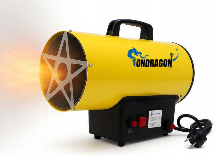 Газовий обігрівач / Газова теплова гармата (дуйка) 15 кВт Ondragon (Пропан/Бутан) + шланг і редуктор (Польща) (OD5103) - зображення 2