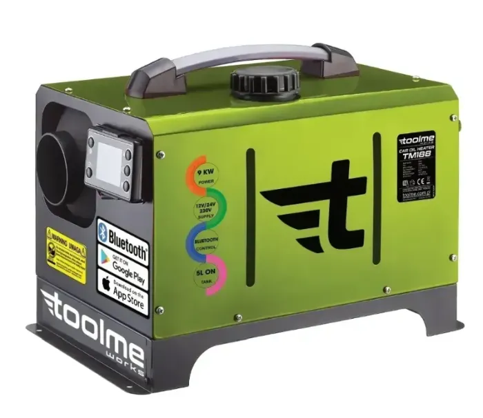 Дизельний автономний обігрівач 9 кВт TOOLME TM188 (230V/12V/24V) керування Bluetooth (Android / iOS) + пульт ДК (TM188) - зображення 2