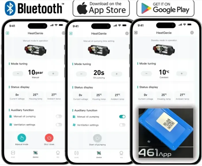 Дизельний автономний обігрівач 9 кВт TOOLME TM188 (230V/12V/24V) керування Bluetooth (Android / iOS) + пульт ДК (TM188) - зображення 6