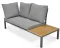 Комплект садових меблів LAGOS (кутовий диван + столик) зі сталі, з подушками, Сірий (Польща) (14-212)