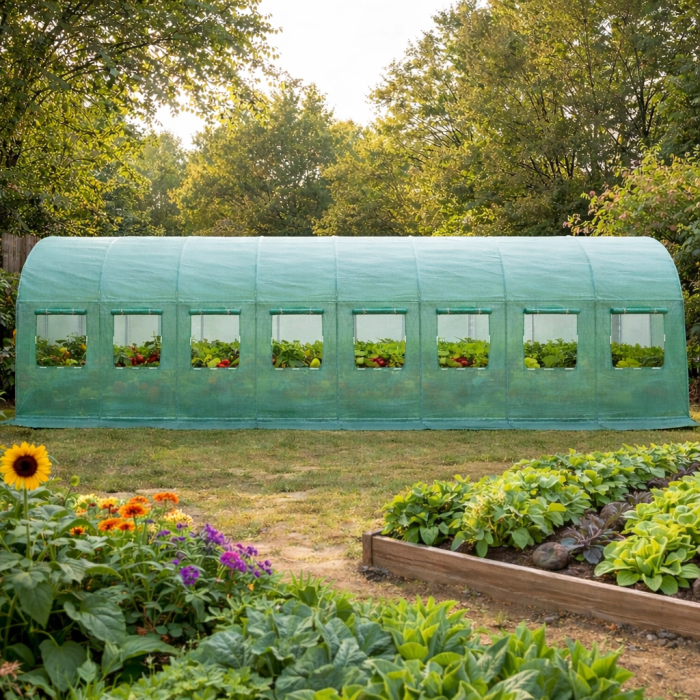 Теплиця садова 24 м² (8 х 3 х 2 м) з вікнами, Польща (4811) - зображення 3