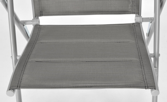 Складний садовий стілець MODENA eDomator алюмінієвий з регулюванням спинки, Срібний (Польща) (10-013) - зображення 6