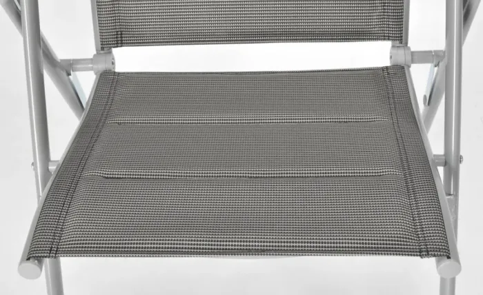 Складний садовий стілець MODENA eDomator алюмінієвий з регулюванням спинки, Срібний (Польща) (10-013) - зображення 6