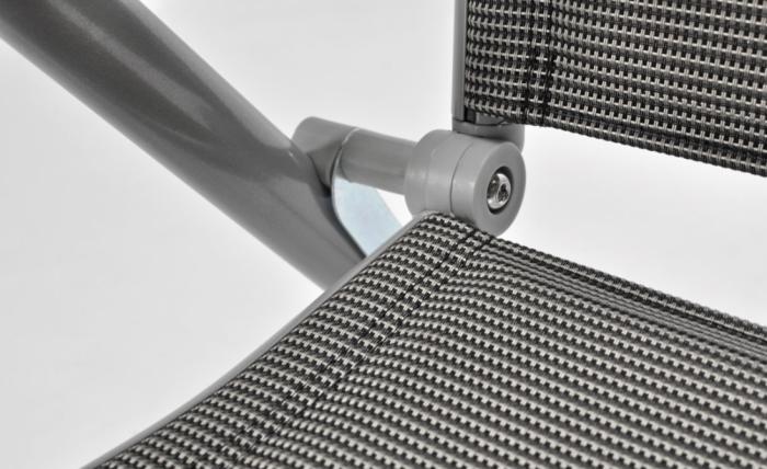 Складний садовий стілець MODENA eDomator алюмінієвий з регулюванням спинки, Срібний (Польща) (10-013) - зображення 8