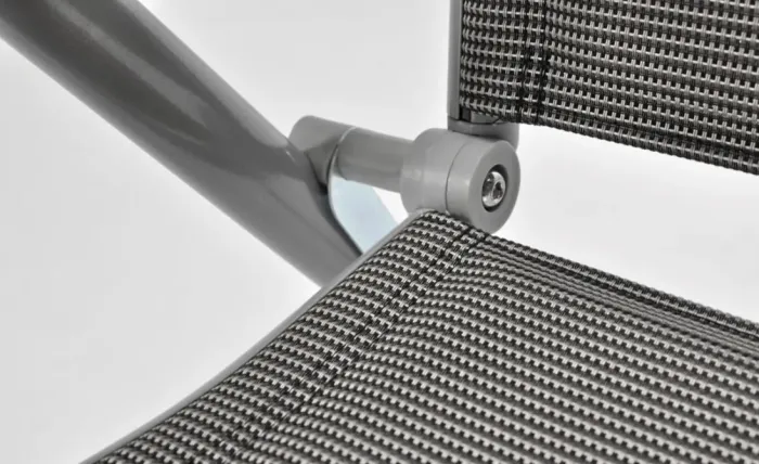 Складний садовий стілець MODENA eDomator алюмінієвий з регулюванням спинки, Срібний (Польща) (10-013) - зображення 8