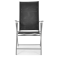 Складний садовий стілець MODENA eDomator алюмінієвий з регулюванням спинки, Срібно-чорний (Польща) (10-014)