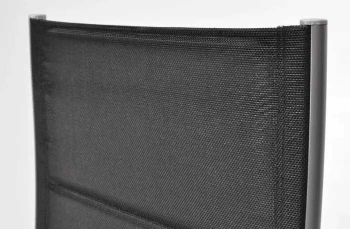 Складний садовий стілець MODENA eDomator алюмінієвий з регулюванням спинки, Срібно-чорний (Польща) (10-014) - зображення 8