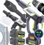 Акумуляторна мийка високого тиску Toolme TM280 PRO BRUSHLESS 450 Вт з алюмінієвою помпою, 2 АКБ 21В, піногенератор (Польща) (TM280)