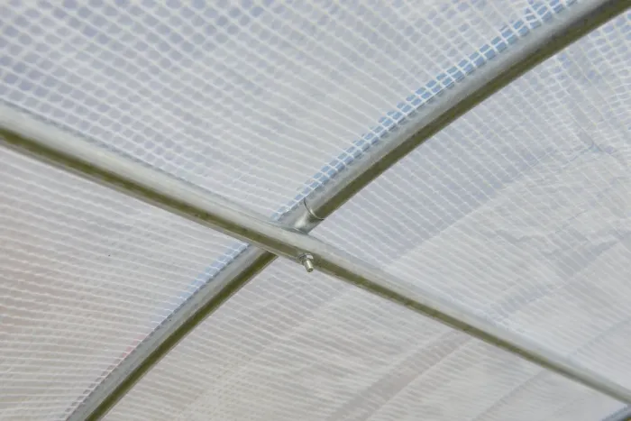 Теплиця садова 24 м² Funfit Garden (8 х 3 х 2 м) з армованою плівкою UV-4, з вікнами, Прозора (Польща) (4812) - зображення 10