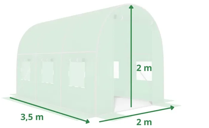 Плівка для теплиці 7 м² армована, щільність 140 г/м², з UV-4 фільтром, Зелена (Польща) (1626) - зображення 5