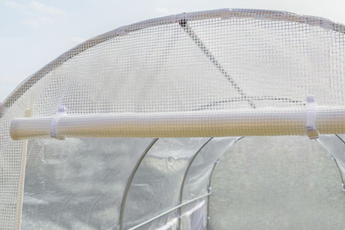 Садова теплиця 10 м² (4 х 2,5 х 2 м) з армованою плівкою UV-4, з вікнами, Біла (Польща) (1560) - изображение 7