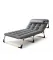 Складний туристичний лежак з матрацом та підголівником (178 × 56 × 30 см), регульований садовий шезлонг (Сірий) (G1280)