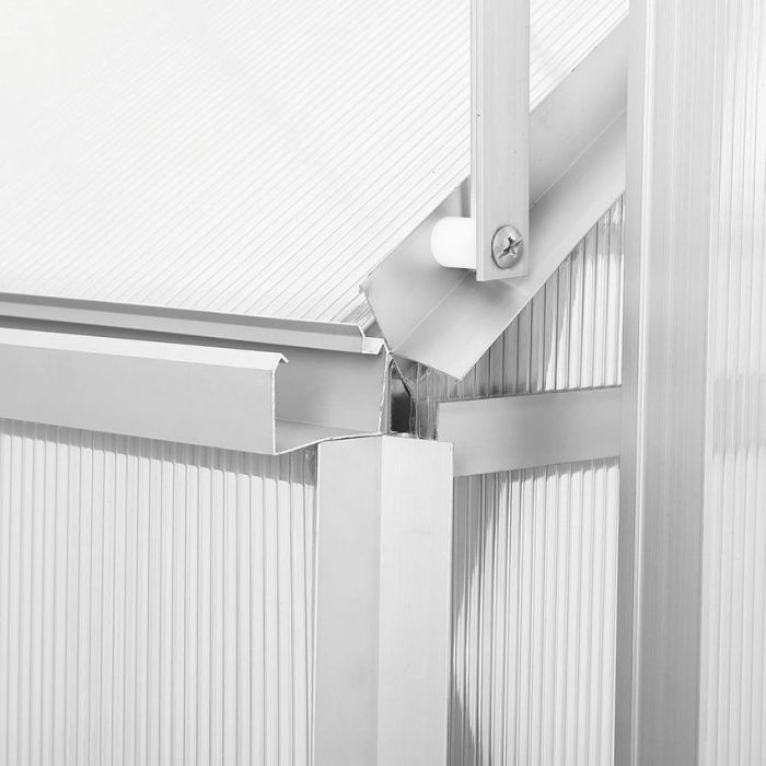 Садова теплиця з полікарбонату 4,75 м² (2,5 х 1,9 х 1,95 м), Прозора (3391) - зображення 6