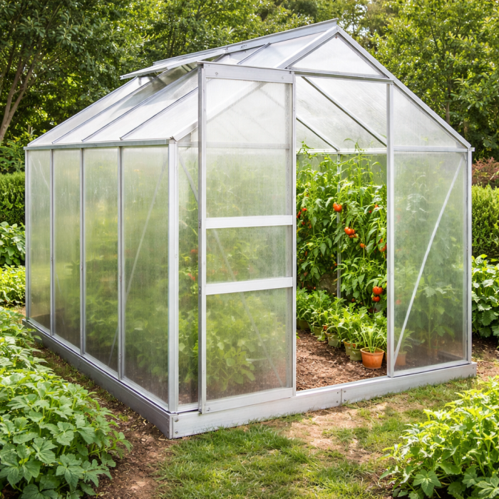 Садова теплиця з полікарбонату 4,75 м² (2,5 х 1,9 х 1,95 м), Прозора (3391) - зображення 2