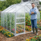 Садова теплиця з полікарбонату 4,75 м² (2,5 х 1,9 х 1,95 м), Прозора (3391)