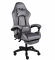 Геймерське крісло Primaveo замшеве з ергономічними подушками та підніжкою (Сіре) (G1175)