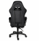 Геймерське крісло Primaveo замшеве з ергономічними подушками та підніжкою (Чорне) (G1174)