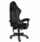 Геймерське крісло Primaveo замшеве з ергономічними подушками та підніжкою (Чорне) (G1174)