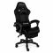 Геймерське крісло Primaveo замшеве з ергономічними подушками та підніжкою (Чорне) (G1174)
