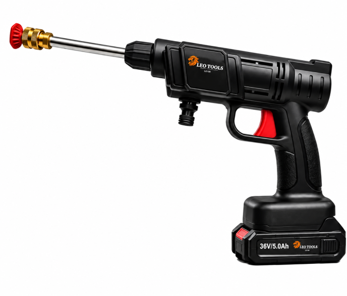 Акумуляторна мийка високого тиску LEO TOOLS 36V + 2 акумулятори (Польща) (LE120) - изображение 2