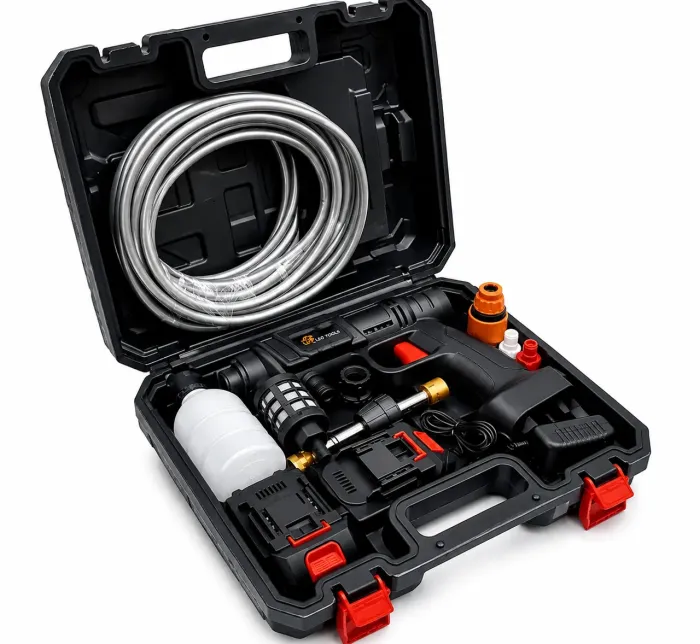 Акумуляторна мийка високого тиску LEO TOOLS 36V + 2 акумулятори (Польща) (LE120) - зображення 9