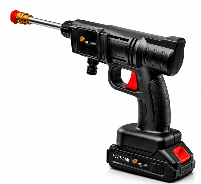 Акумуляторна мийка високого тиску LEO TOOLS 36V + 2 акумулятори (Польща) (LE120) - изображение 3
