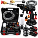Акумуляторна мийка високого тиску LEO TOOLS 36V + 2 акумулятори (Польща) (LE120)