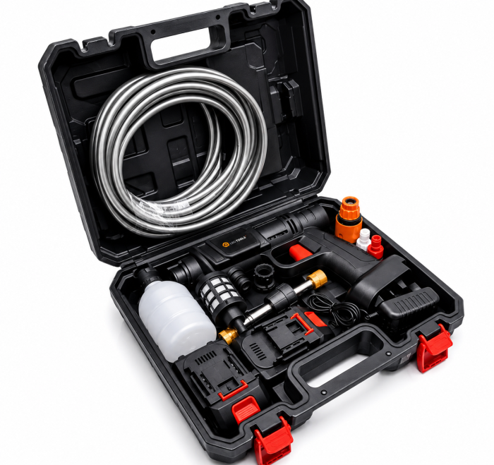 Акумуляторна мийка високого тиску LEO TOOLS 48V + 2 акумулятори (Польща) (LE120-В) - изображение 9
