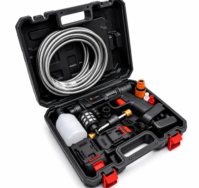 Акумуляторна мийка високого тиску LEO TOOLS 48V + 2 акумулятори (Польща) (LE120-В) - зображення 9