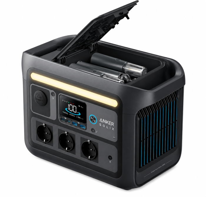 Портативна зарядна станція Anker SOLIX C800X 768 Вт·год 1200 Вт LiFePO4 з UPS, X-Boost 1600 Вт (C800X) - зображення 5
