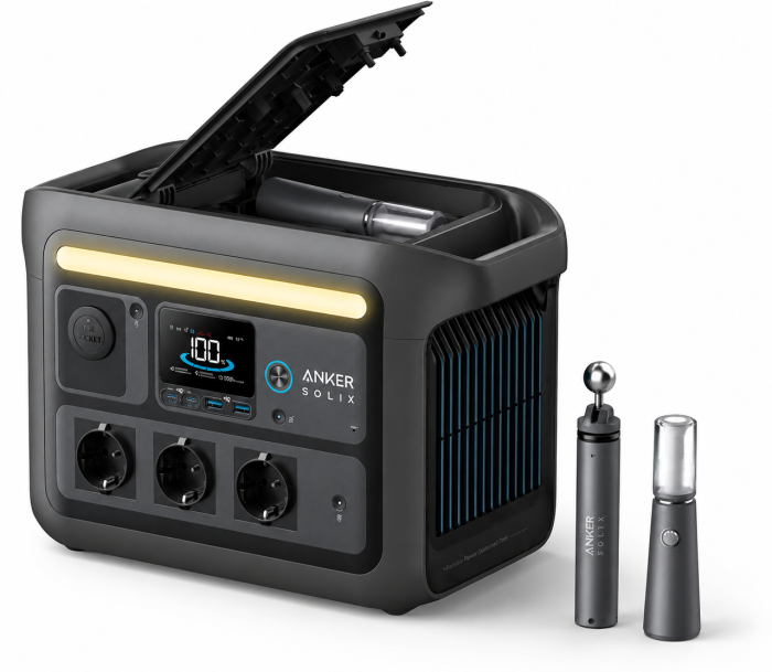 Портативна зарядна станція Anker SOLIX C800X 768 Вт·год 1200 Вт LiFePO4 з UPS, X-Boost 1600 Вт (C800X) - зображення 10