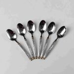 Набір чайних ложок 6 штук із нержавіючої сталі 14.5 см ложки десертні глянцеве полірування столові прилади HP-16978-07 (HP-16978-07)