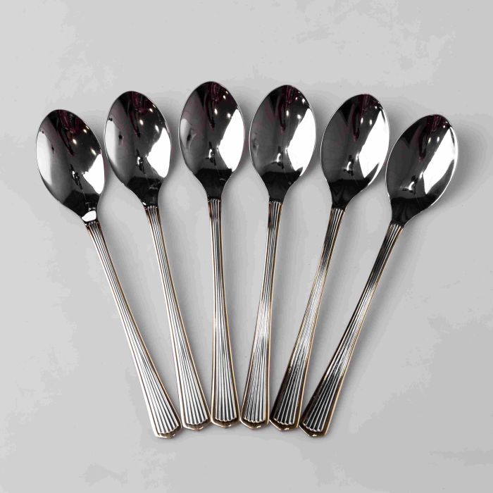 Набір чайних ложок 6 штук із нержавіючої сталі 14.5 см ложки чайні посуд нержавійка десерт кава (HP-16978-03) - изображение 1