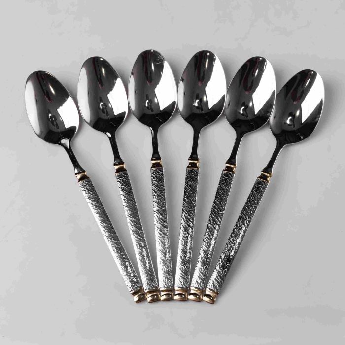 Набір столових ложок 6 штук із нержавіючої сталі 21 см ложки столові прилади класичний дизайн сервірування HP-16978-05 (HP-16978-05) - изображение 1