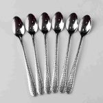 Набір ложок для латте 6 штук з нержавіючої сталі 19 см ложки десертні глянцеві столові прилади HP-16978-08 (HP-16978-08)