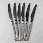 Набір столових ножів 6 штук із нержавіючої сталі 23 см ножі столові прилади сервіровка HP-16978-04 (HP-16978-04)