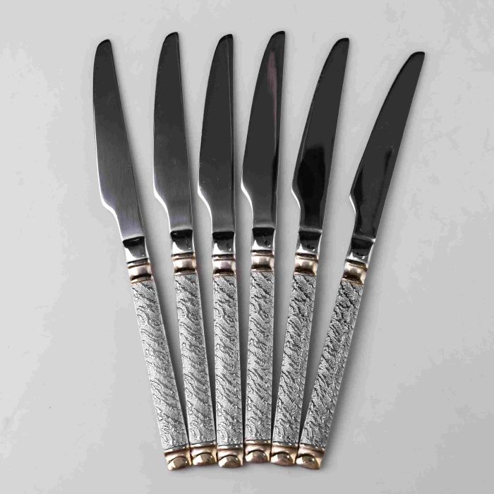 Набір столових ножів 6 штук із нержавіючої сталі 23 см ножі столові прилади сервіровка HP-16978-04 (HP-16978-04) - изображение 1
