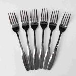 Набір столових виделок 6 штук з нержавіючої сталі 20 см вилки кухонні столові прилади класичний стиль HP-16978-14 (HP-16978-14)