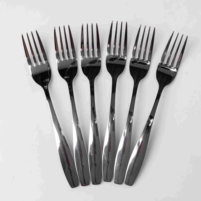 Набір столових виделок 6 штук з нержавіючої сталі 20 см вилки кухонні столові прилади класичний стиль HP-16978-14 (HP-16978-14) - изображение 1