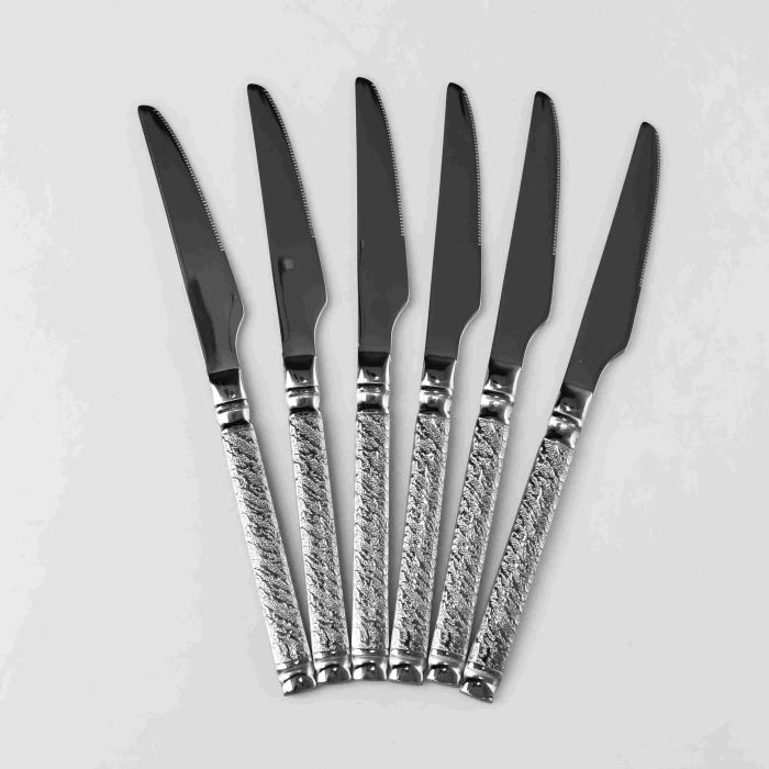 Набір ножів для стейка 6 штук з нержавіючої сталі 23 см комплект ножі кухонне приладдя HP-16978-09 (HP-16978-09) - изображение 1
