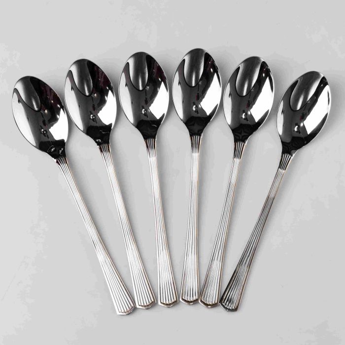 Набір столових ложок 6 штук із нержавіючої сталі 21 см ложки столові посуд нержавійка харчування HP-16978-01 (HP-16978-01) - изображение 1