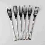 Набір столових виделок 6 штук із нержавіючої сталі 20.5 см вилки кухонні столові прилади сервірування HP-16978-02 (HP-16978-02)