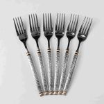 Набір столових виделок 6 штук з нержавіючої сталі 21 см вилки кухонні столові прилади класичний стиль HP-16978-06 (HP-16978-06)
