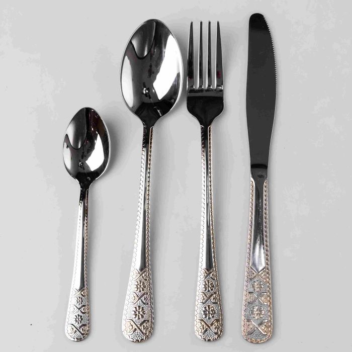 Набір столових приборів із нержавіючої сталі на 6 персон 24 предмети столова ложка виделка ніж в подарунковій упаковці HP-16978-22 (HP-16978-22) - изображение 1