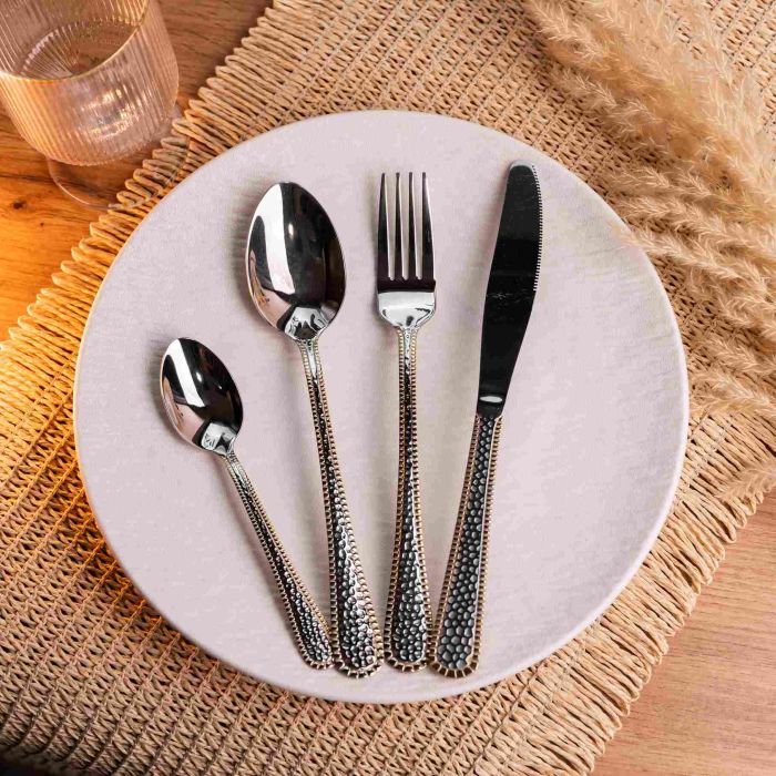 Набір столових приборів із нержавіючої сталі на 6 персон 24 предмети столова ложка виделка ніж HP-16978-26 (HP-16978-26) - изображение 3